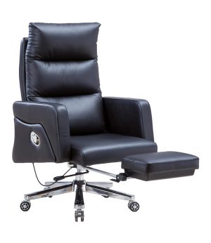 Executive office chair with PU upholstery